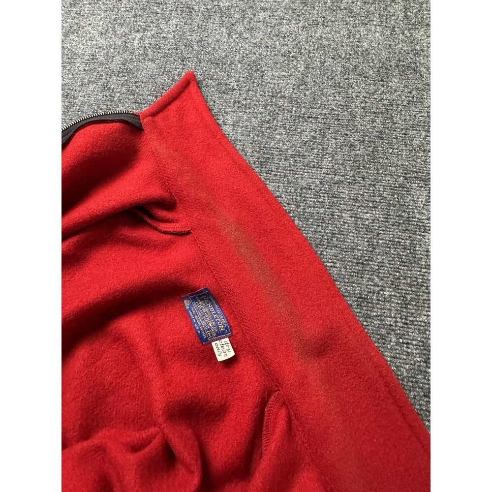 Mens Wool Pendleton Red Zip Front Jacket 1960s Made in USA, Size M - Picture 10 of 12